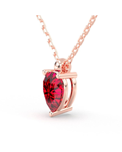 collier en or rose avec rubis princesse