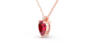 collier en or rose avec rubis princesse