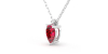collier en or blanc avec rubis princesse