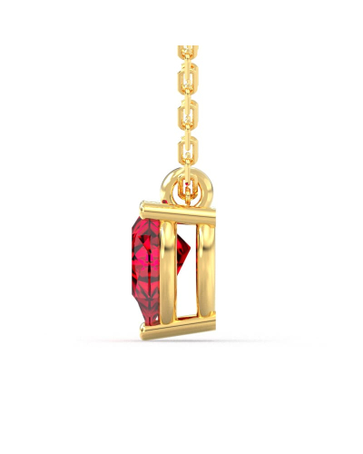 collier en or jaune avec rubis princesse