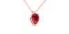 collier en or rose avec rubis princesse