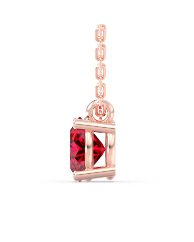 collier en or rose avec rubis ovale