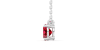 collier en or blanc avec rubis ovale