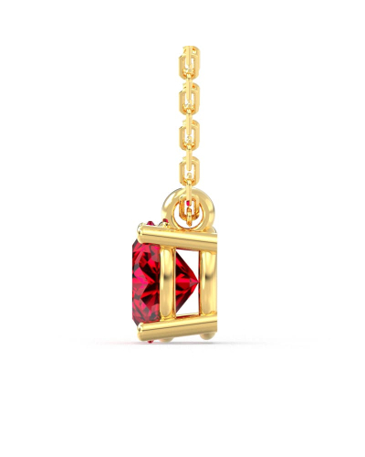 collier en or jaune avec rubis ovale