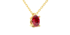 collier en or jaune avec rubis ovale