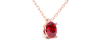 collier en or rose avec rubis ovale