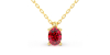 collier en or jaune avec rubis ovale