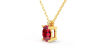 collier en or jaune avec rubis ovale