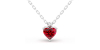 collier en or blanc avec rubis coeur