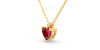 collier en or jaune avec rubis coeur