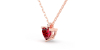 collier en or rose avec rubis coeur
