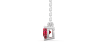 collier en or blanc avec rubis coeur