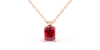 collier en or rose avec rubis emeraude