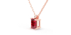 collier en or rose avec rubis emeraude