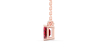 collier en or rose avec rubis emeraude