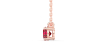 collier rubis rond en or rose 18k