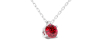 collier rubis rond en or blanc 18k