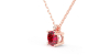 collier rubis rond en or rose 18k