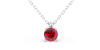 collier rubis rond en or blanc 18k