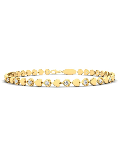 bracelet diamants coeur en or jaune