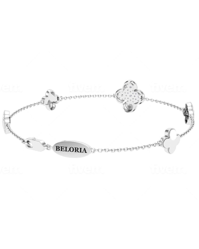 bracelet diamants coeur en or blanc