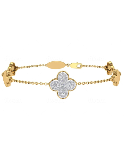 bracelet diamants coeur en or jaune