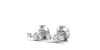 Boucles d'oreilles rond or blanc 18 carats et diamants