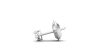 Boucles d'oreilles rond or blanc 18 carats et diamants