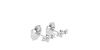 Boucles d'oreilles rond or blanc 18 carats et diamants