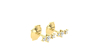 Boucles d'oreilles rond or jaune 18 carats et diamants