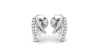 Boucles d'oreilles rond or blanc 18 carats et diamants