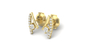 Boucles d'oreilles rond or jaune 18 carats et diamants