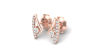 Boucles d'oreilles rond or rose 18 carats et diamants
