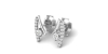 Boucles d'oreilles rond or blanc 18 carats et diamants