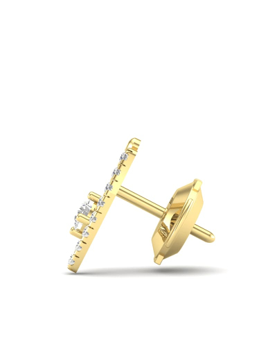 Boucles d'oreilles rond or jaune 18 carats et diamants