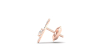 Boucles d'oreilles rond or rose 18 carats et diamants
