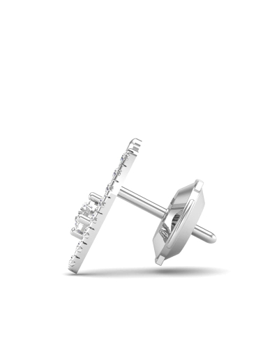 Boucles d'oreilles rond or blanc 18 carats et diamants