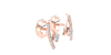 Boucles d'oreilles rond or rose 18 carats et diamants