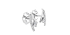 Boucles d'oreilles rond or blanc 18 carats et diamants
