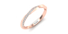 demi alliance diamant en or rose