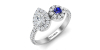 Bague toi et moi diamants et saphir