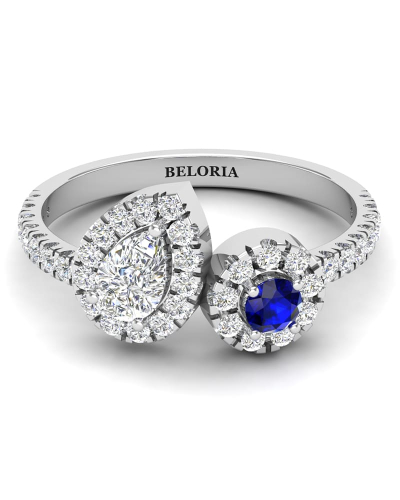 Bague toi et moi diamants et saphir