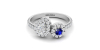 Bague toi et moi diamants et saphir