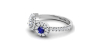 Bague toi et moi diamants et saphir