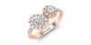 Bague toi et moi ovale or rose