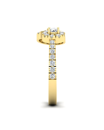 Bague toi et moi ovale or jaune