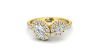 Bague toi et moi ovale or jaune