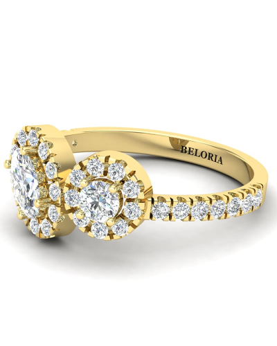 Bague toi et moi ovale or jaune