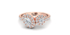 Bague toi et moi ovale or rose