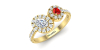 Bague toi et moi ovale or jaune
